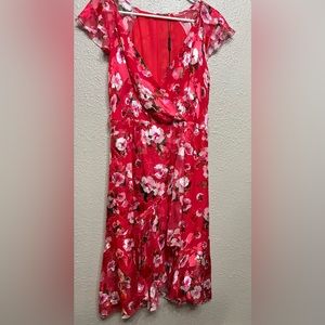 elie tahari dress peony pattern pink